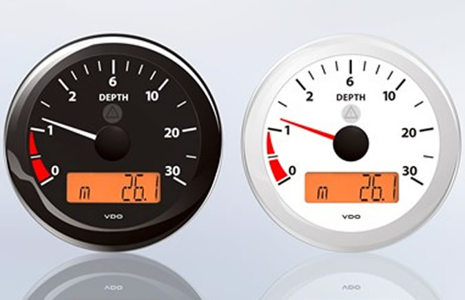 vdo marine navigation instruments - ViewLine depth vdo gauges